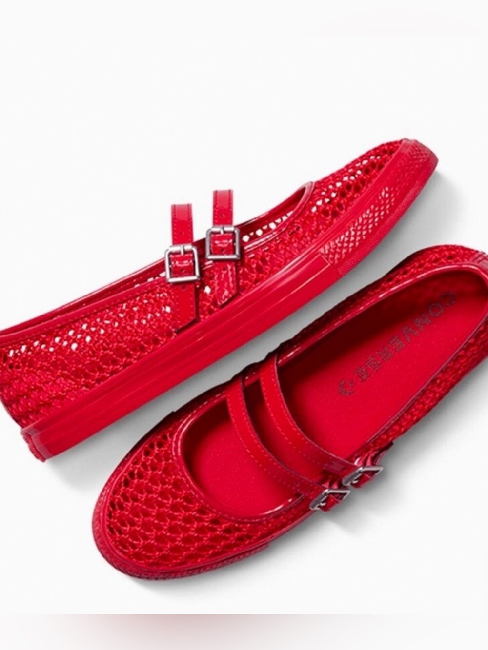 Converse Chuck Taylor All Star Dainty Mary Jane Knit shoes red - Picture 6 of 10